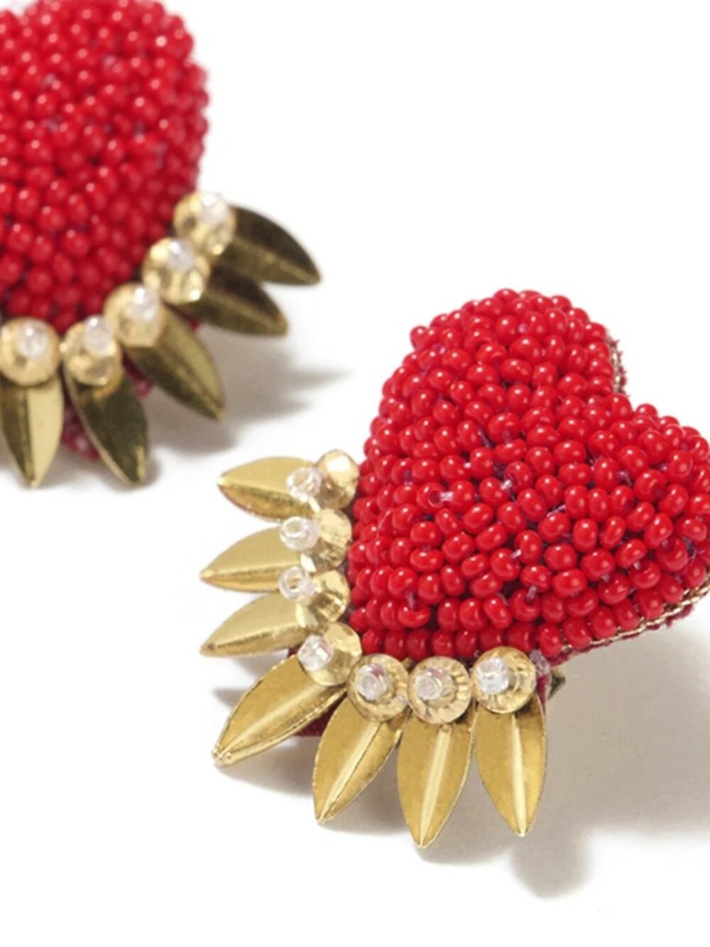 Deepa Gurnani Danika Red Heart Earrings